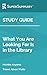 Study Guide: What You Are Looking For Is in the Library by Michiko Aoyama, Transl. Alison Watts (SuperSummary)