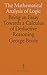 The Mathematical Analysis of Logic by Boole George