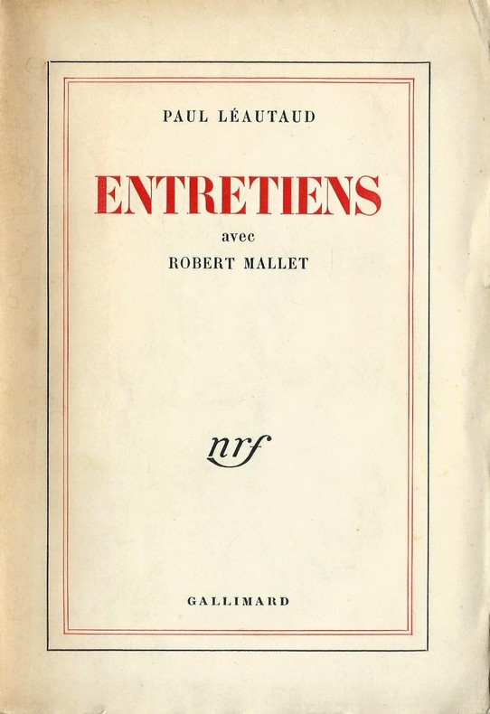 Entretiens avec Robert Mallet (Unknown Binding)