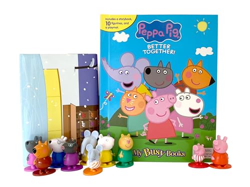 Peppa Pig Better Together My Busy Books - Storybook, 10 figurines, playmat (Board Book)
