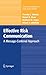 Effective Risk Communication by Timothy L. Sellnow