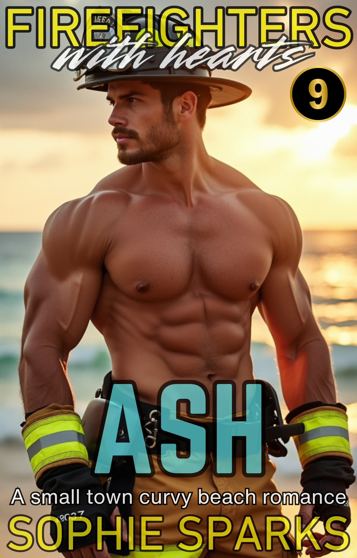 Ash: A Small Town Curvy Beach Romance (Firefighters With Hearts Book 9)
