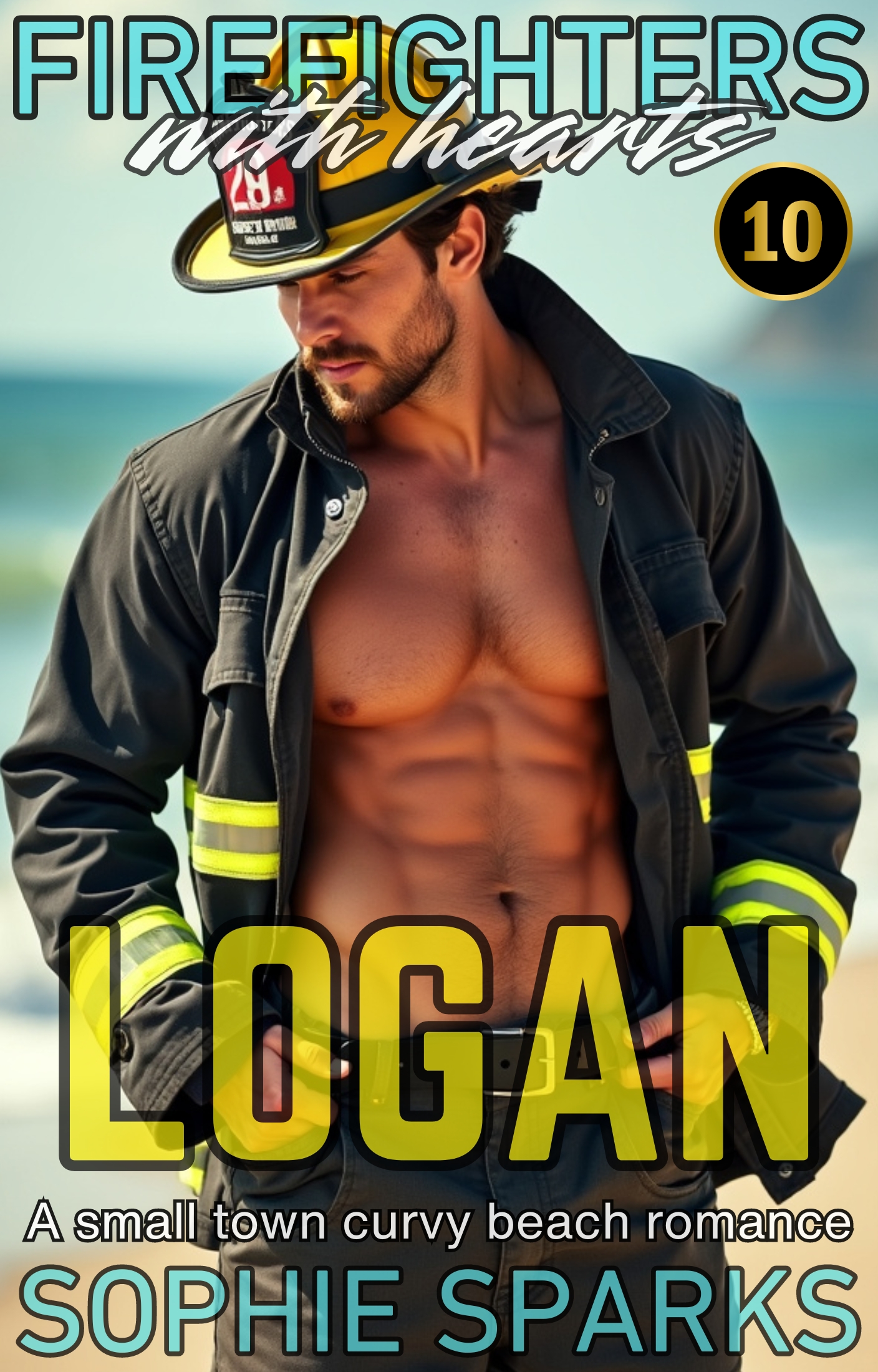 Logan: A Small Town Curvy Beach Romance (Firefighters With Hearts Book 10)