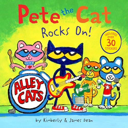 Pete the Cat Rocks On!: Includes Over 30 Stickers! (Paperback)