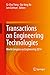Transactions on Engineering Technologies: World Congress on Engineering 2014