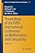 Proceedings of the Fifth International Conference on Mathematics and Computing: ICMC 2019 (Advances in Intelligent Systems and Computing Book 1170)