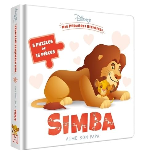 DISNEY BABY - Mes premières histoires - Simba aime son Papa - 5 grands puzzles - 16 pc (Hardcover)