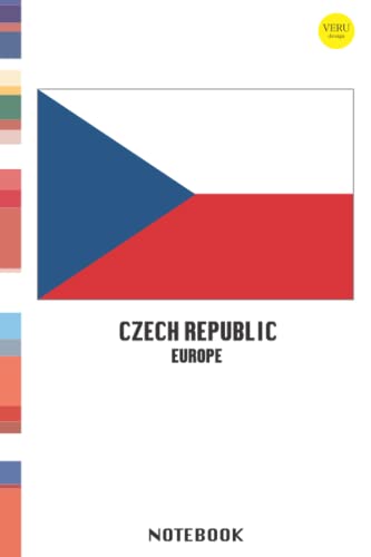 Amazing Flag Notebook: Czech Republic Europe Notebook for kids, student, workers and teachers 6" x 9" (15.24 x 22.86 cm)