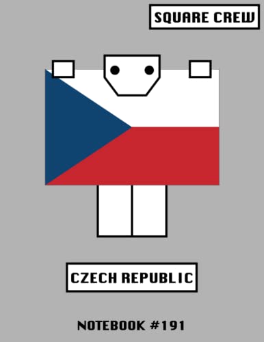 Square Crew #191 Czech Republic notebook the best and the coolest in the world: One of Amazing Design School Flag Notebook for kids, student, workers ... school, college 8.5" x 11" (21.59 x 27.94 cm)