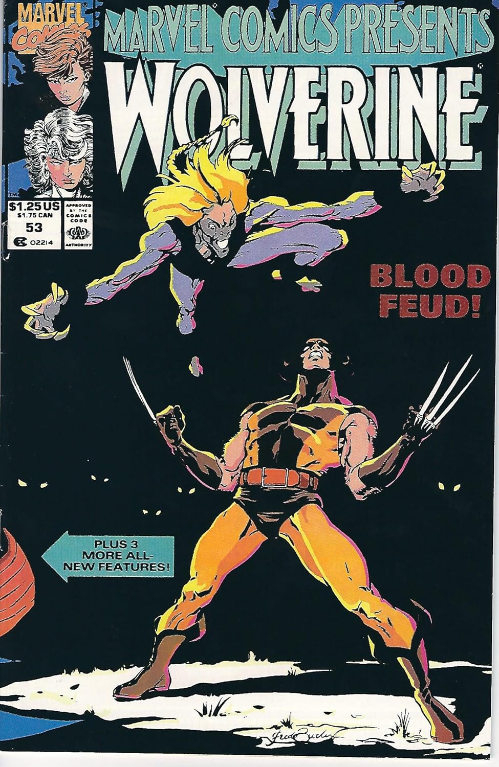 Marvel Comics Presents #53 : Wolverine, Comet Man, Stingray, Black Widow, & Silver Sable (Marvel Comics)