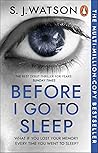 Book cover for Before I Go to Sleep
