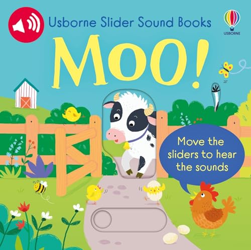 Slider Sound Books Moo!: An Interactive Board Book About Noisy Farm Animals with Hidden Surprises for Kids (Board Book)