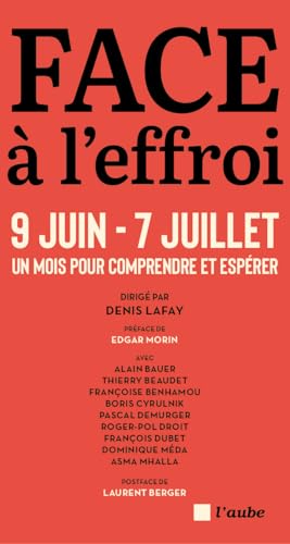 Face à l'effroi 9 juin - 7 juillet: Un mois pour comprendre et espérer (French Edition)