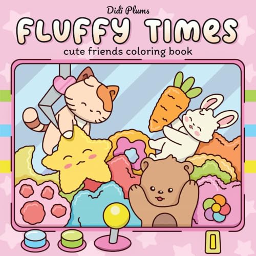 Fluffy Times: Cute Coloring Book for Adults & Teens Featuring Adorable Animal Friends in Cozy Hygge Scenes for Relaxation (Paperback)