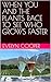 WHEN YOU AND THE PLANTS RACE TO SEE WHO GROWS FASTER by Evelyn Cooper