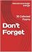 Don't Forget by Malcolm Greenhalgh