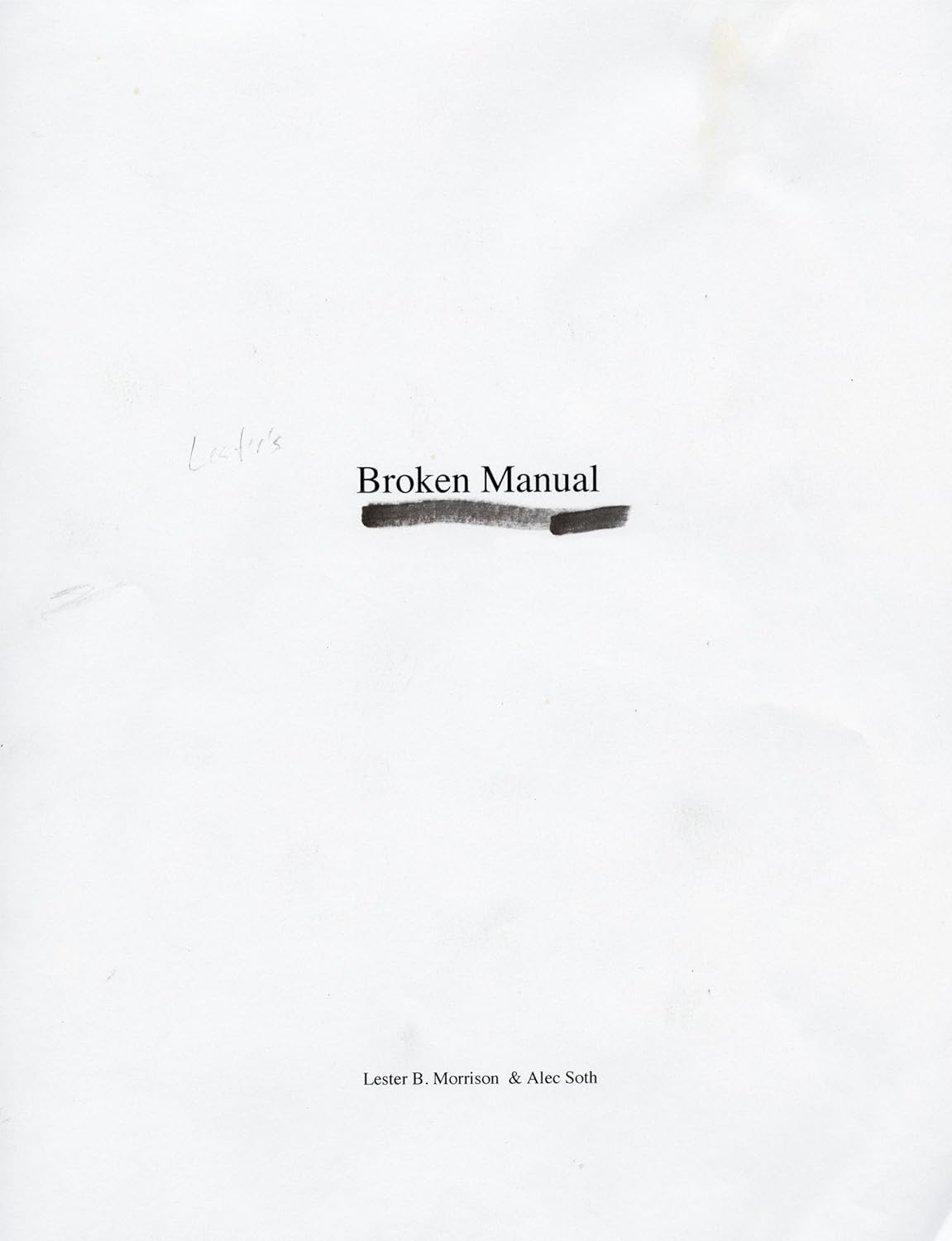 Broken Manual