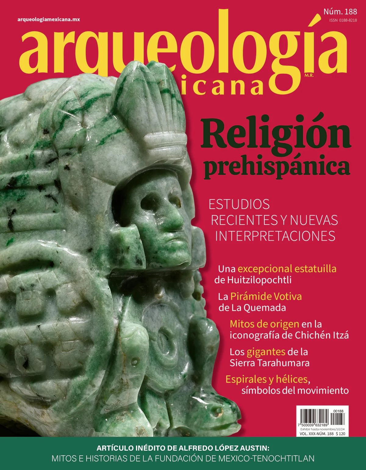 Religión prehispánica. Estudios recientes y nuevas interpretaciones (Arqueología Mexicana, septiembre-octubre 2024, Volumen XXX, n. 188)