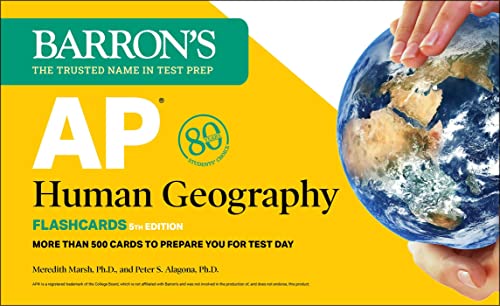 AP Human Geography Flashcards, Fifth Edition: Up-to-Date Review (Barron's AP Prep)