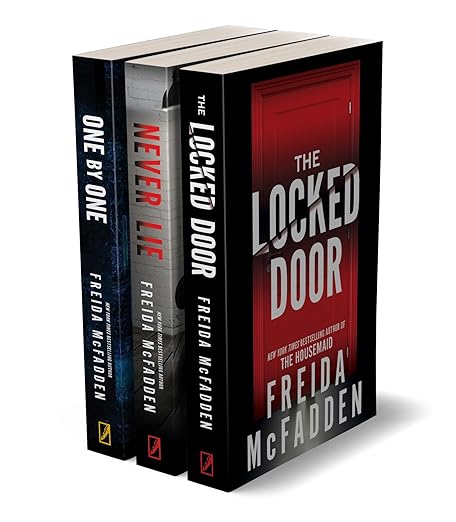 Freida McFadden 3 Book Thriller Book Set: The Locked Door, Never Lie, One by One (Paperback)