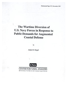 Wartime Diversion of US Navy Forces in Response to Public Demands for Augmented Coastal Defense