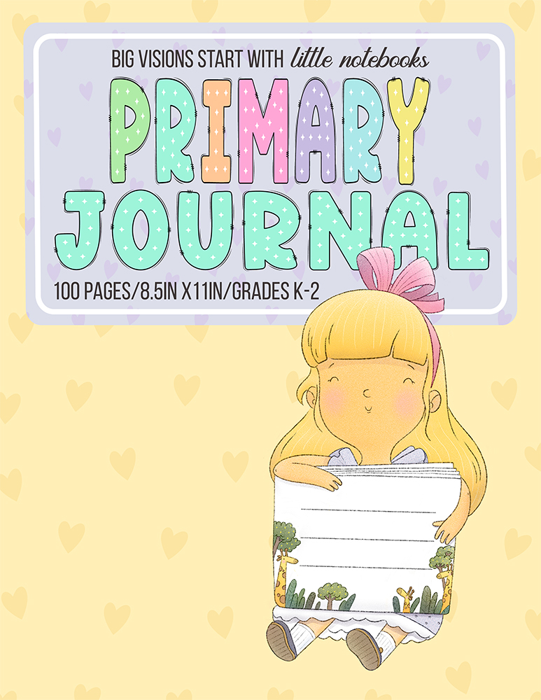 Yellow Primary Journal for Grade K-2: Draw and Write Composition Notebook with Dotted Midline and Picture Space for Kindergarten, 1st Grade and 2nd Grade (Primary Journal #3)