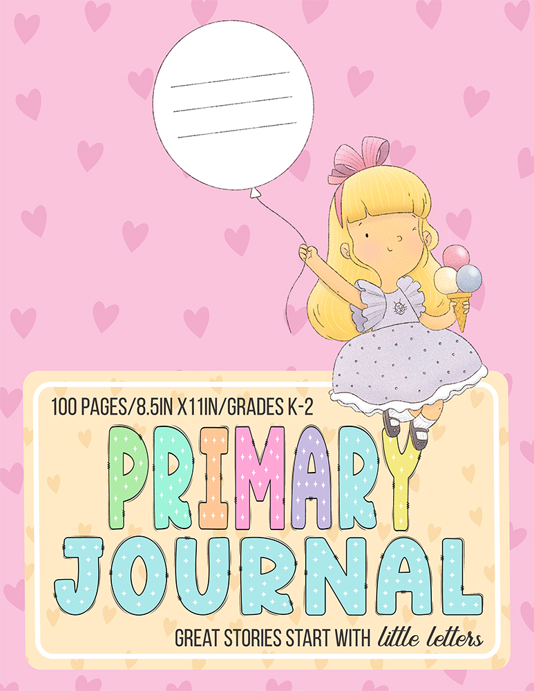 Pink Primary Journal for Grades K-2: Draw and Write Composition Notebook with Dotted Midline and Picture Space for Kindergarten, 1st Grade and 2nd Grade (Primary Journal #2)