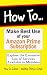 How to Make Best Use of you...