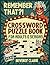 Remember That?! Crossword P...