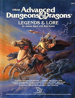 Legends and Lore: Cyclopedia of Gods and Heroes from Myth and Legend (Advanced Dungeons & Dragons, 1st Edition)