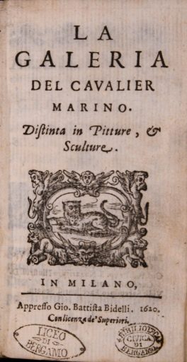 La galeria del cavalier Marino: Distinta in pitture, & sculture