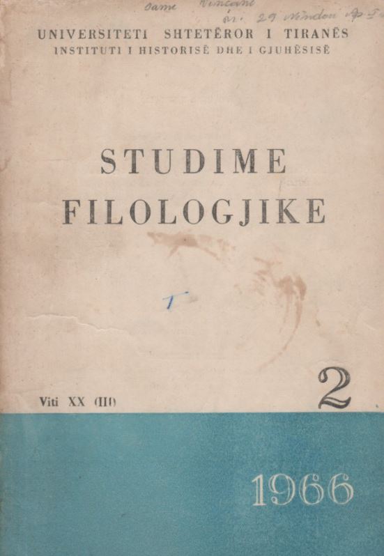 Studime Filologjike : 2, 1966