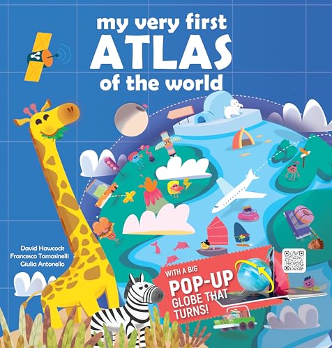 My Very First Atlas of the World: With a Big Pop-Up Globe That Turns! (Curious Fox Books) Pop-Up Book for Kids Ages 6 and Up - Educational Fun Facts and Interactive Elements in a Sturdy Hardcover