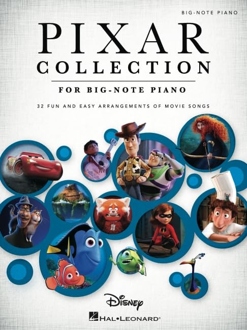 Pixar Collection: 32 Songs from Contemporary Animated Classics Arranged for Big-Note Piano with Lyrics (Paperback)