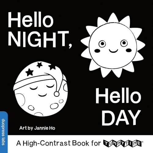 Hello Night, Hello Day: A Fold-Out High-Contrast Baby Board Book Perfect for Tummy Time (High-Contrast Books, 8)