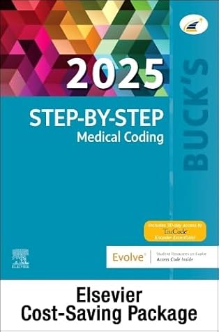 Buck's 2025 Step-by-Step Textbook, Buck's 2025 Step-by-Step Workbook, and Buck's 2025 Medical Coding Online