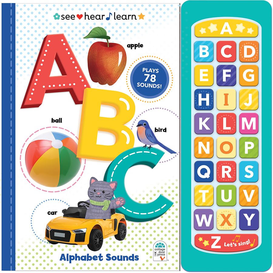 See Hear Learn ABC Book for Toddlers: Alphabet Book with 26 Sound Buttons, 78 Sounds, and Alphabet Song (See Hear Learn Series)