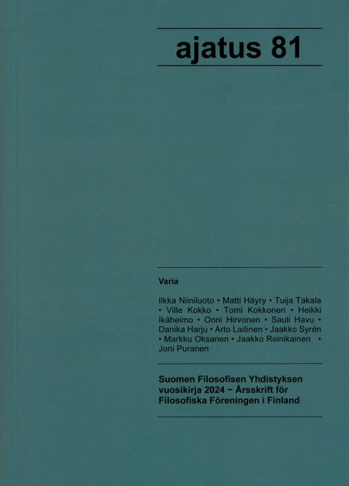 Ajatus 81: Suomen Filosofisen Yhdistyksen vuosikirja 2024