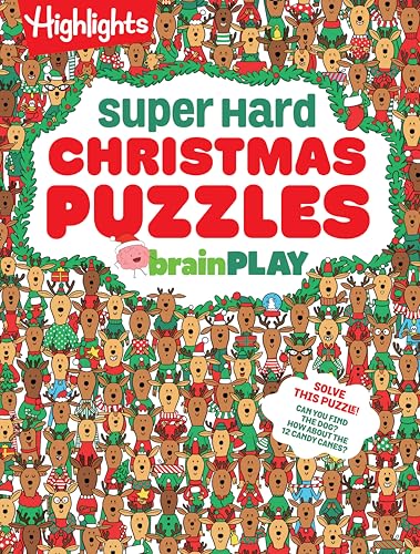 brainPLAY Super Hard Christmas Puzzles: 200+ Challenging Christmas Puzzles, Mazes, Logic Games and Wordplay. Holiday-Themed Activity Book Gift for Kids 7 and Up (brainPLAY Puzzle Books)