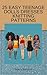 25 Easy Teenage Dolls Dresses Knitting Patterns by Marie Bocock
