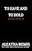 To Have and To Hold Arranged marriage stand-alone by Aleatha Romig