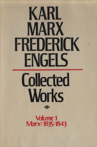 Collected Works Volume 1, Marx: 1835–43 (Hardcover)