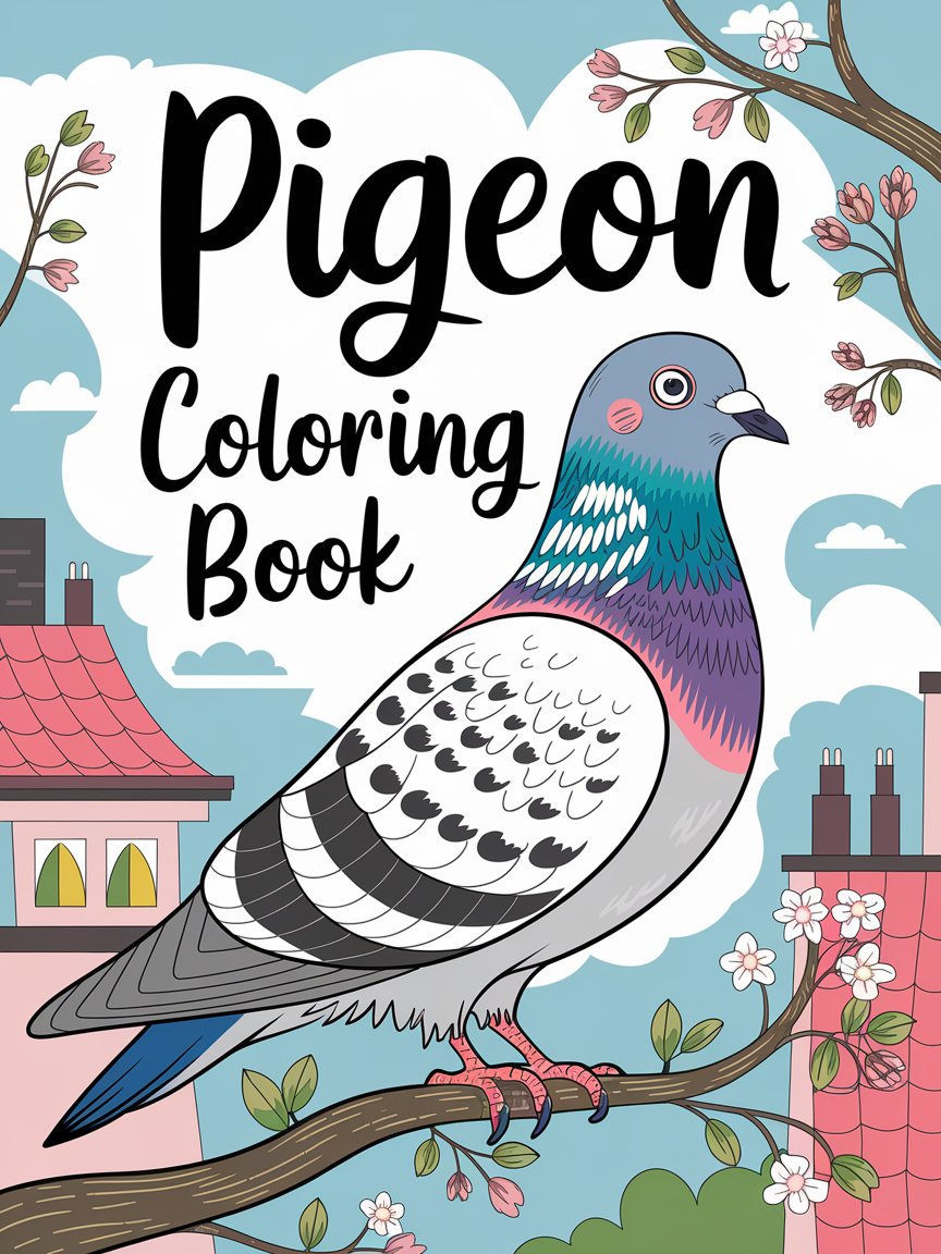 Pigeon Coloring Book for Kids Ages 4-8: 30 Fun and Engaging Pages to Color : explore the gentle world of pigeons with 30 unique coloring pages | perfect for young artists