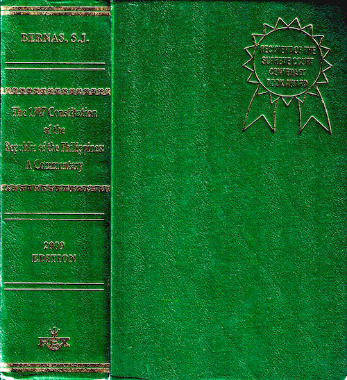 The 1987 Constitution of the Philippines: A Commentary