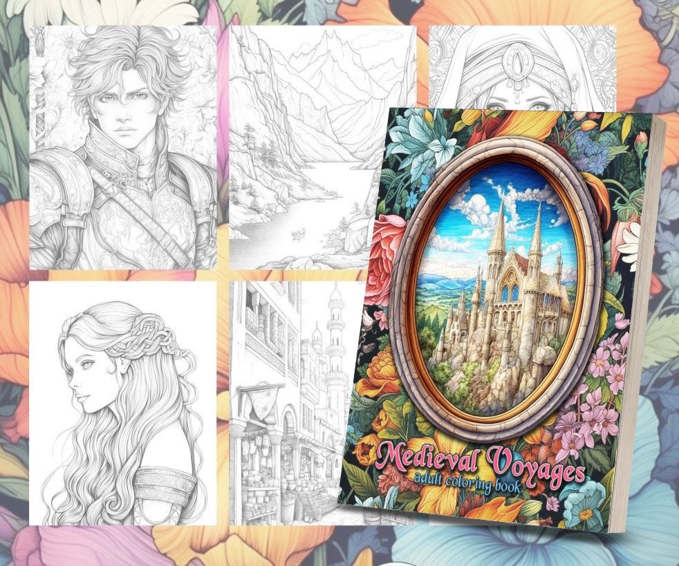Medieval Voyages Coloring Book