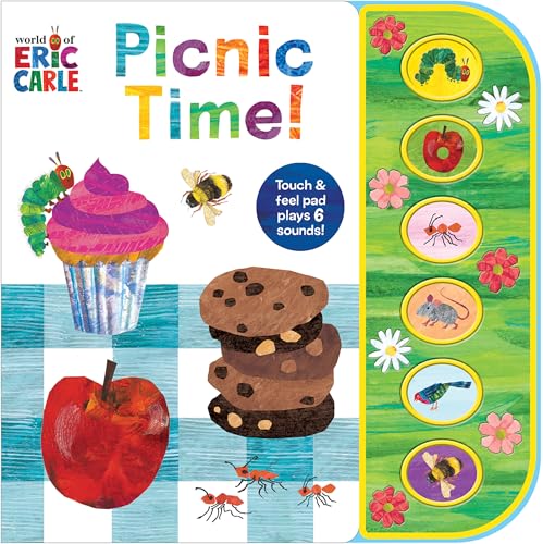 World of Eric Carle, Picnic Time! - Touch & Feel Textured Sound Pad for Tactile Play - PI Kids (Board Book)