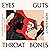 Eyes Guts Throat Bones