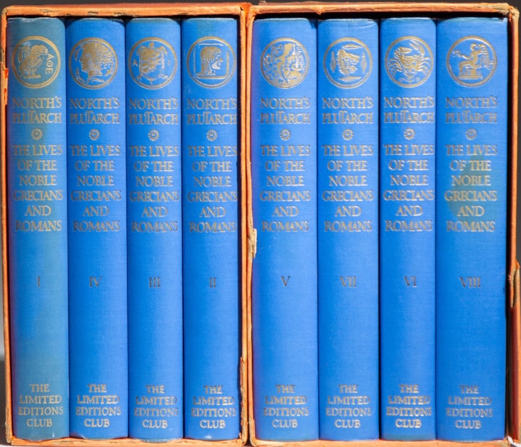 Lives of the Noble Grecians and Romans (Limited Edition | 8 Volumes Complete | William Addison Dwiggins | Limited Editions Club)