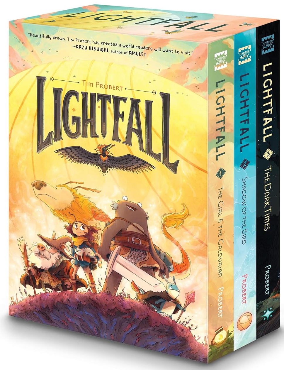Lightfall 3-Book Box Set: A Graphic Novel Collection: Shadow of the Bird, The Dark Times, The Girl & the Galdurian – An Epic Quest About Heroes and Ancient Magic for Kids (Ages 8-12)