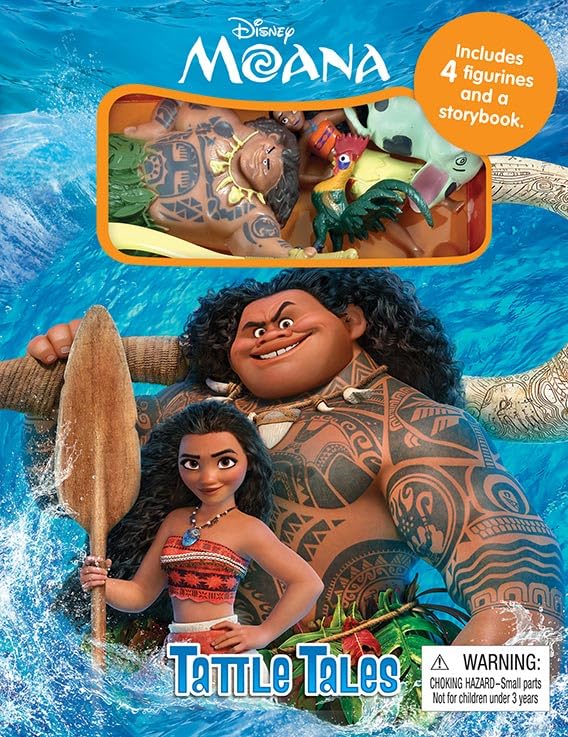 Disney Moana Tattle Tales - Activity Books for kids, 12-page storybook, 4 figurines (Board Book)